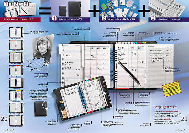 tempus Zeitplansysteme - Hauptkatalog Innenseiten von Tomm Everett